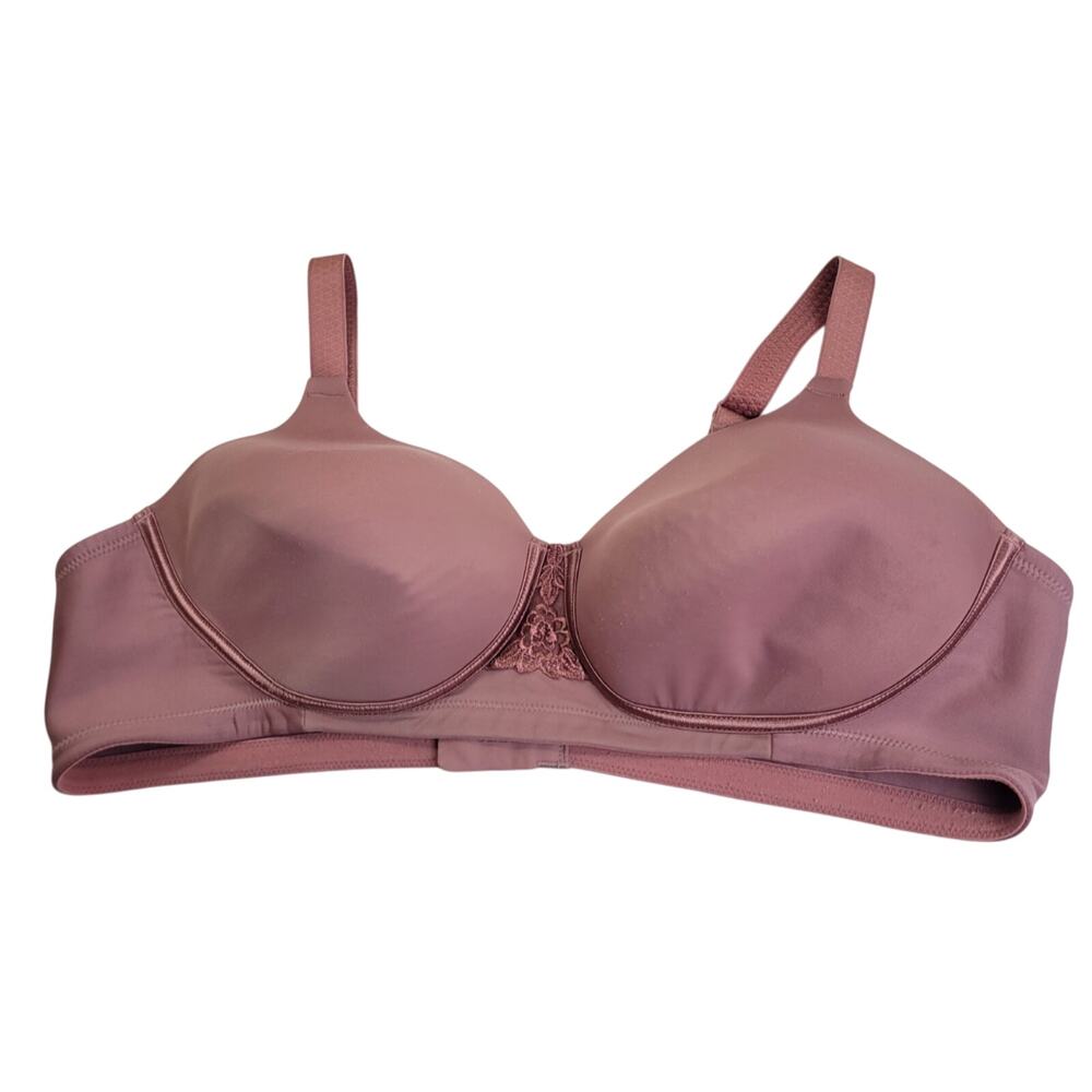 Vanity Fair Beauty Back Purple Full Figure Smoother Wire Free Bra Size 42C
